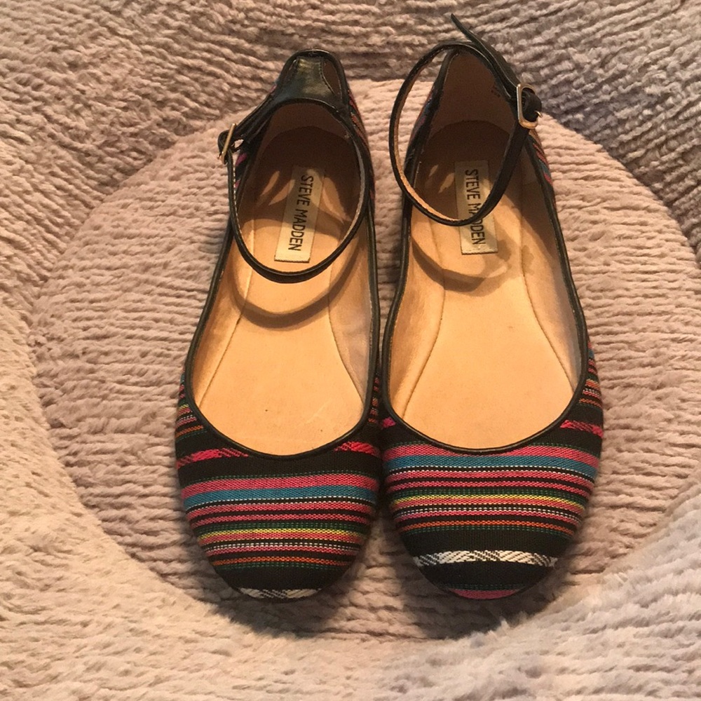 Steve Madden ankle strap flats